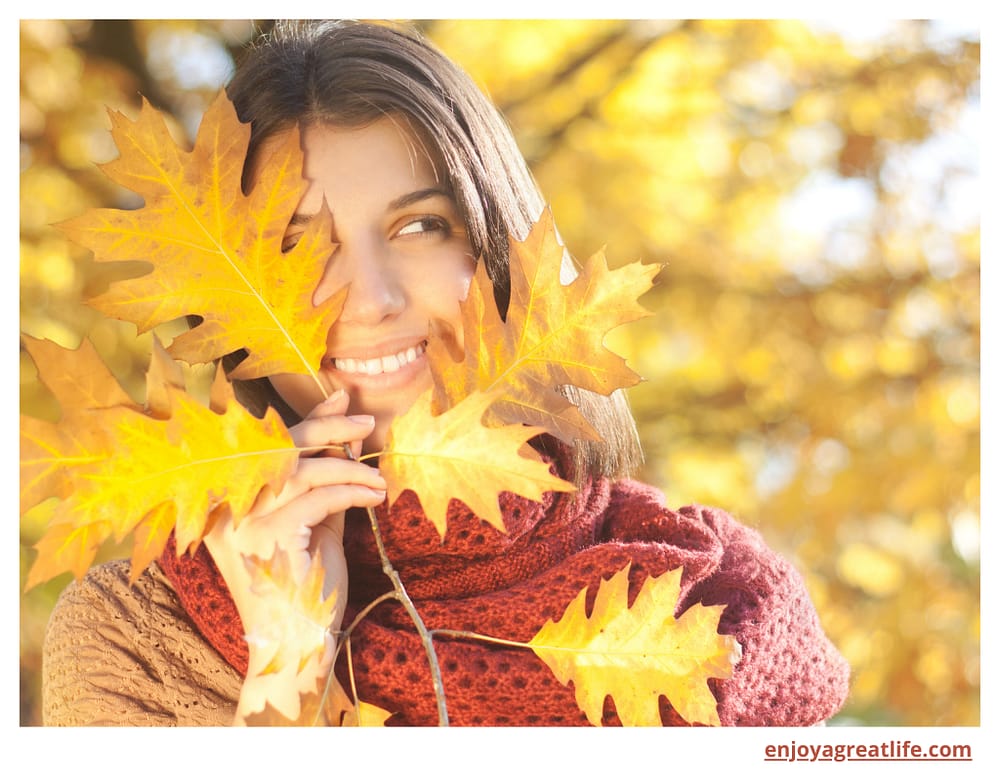 woman autumn season