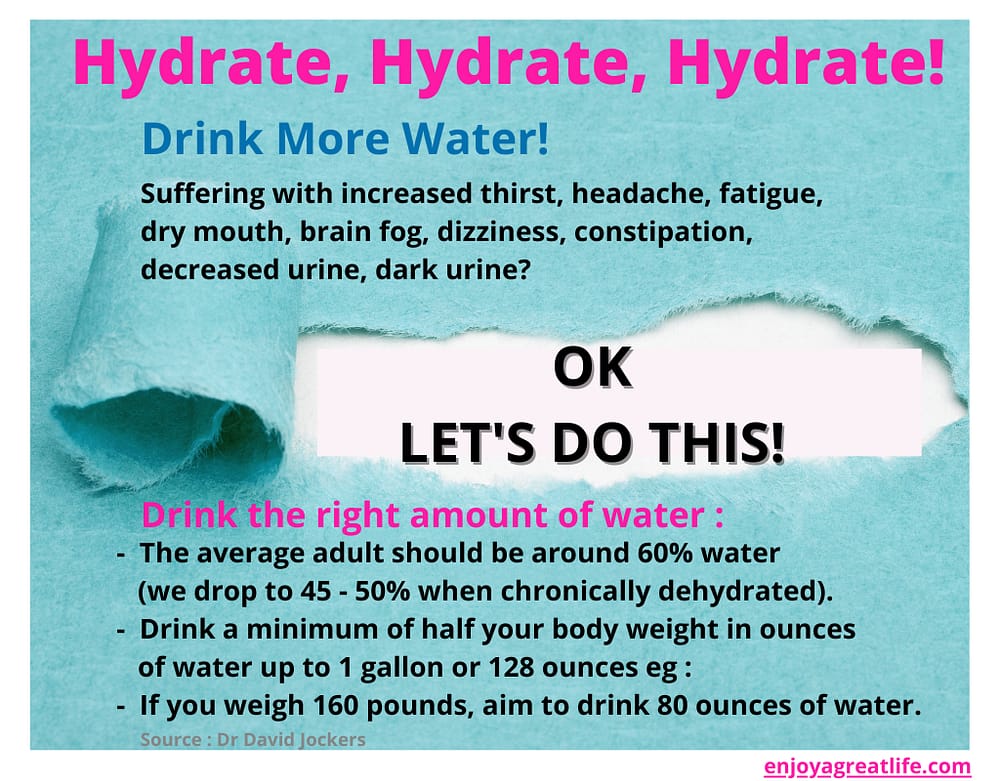 hydrate hydrate hydrate drink more water