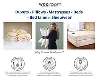 woolroom duvets pillows mattresses beds bed linen sleepwear