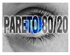 pareto principle 80 20 looking through eye