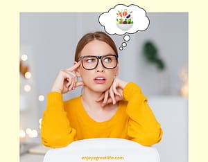 woman thinking about what to eat