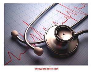 heart rate graph and stethescope