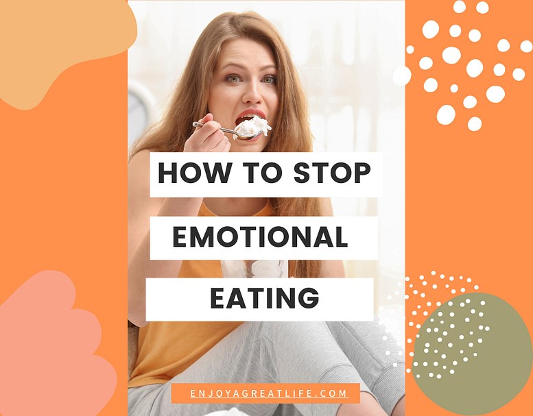 how to stop emotional eating woman eating ice cream