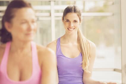 Gym yoga class