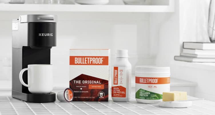 bulletproof coffee with coffee mct oil and collagen