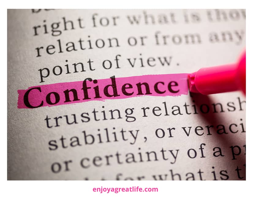 the word confidence highlighted in a page of text