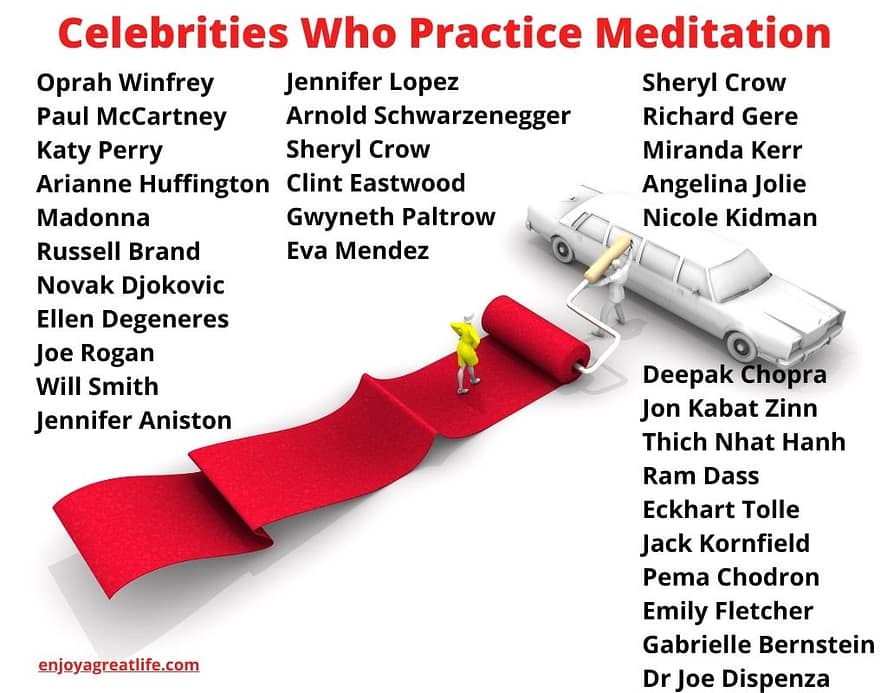 list of celebrities who practice meditation
