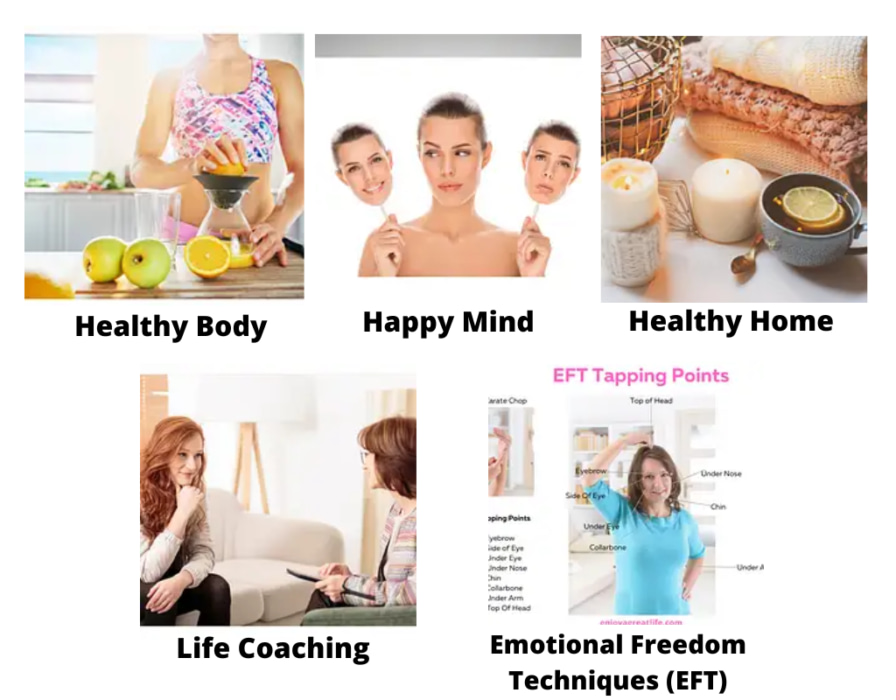 Enjoy A Great Life website shop split into categories